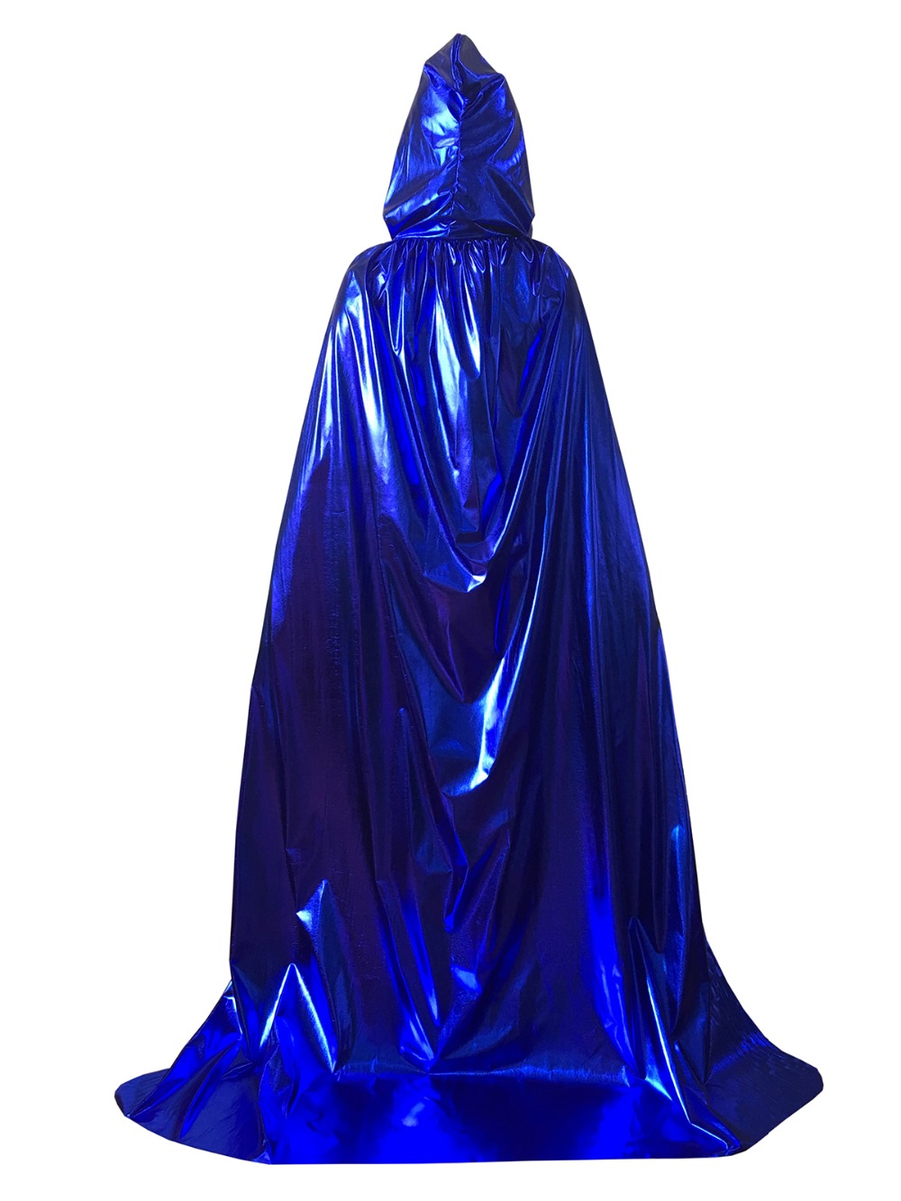 Adult Sliver Gold Hooded Cloak Costume For Men Women Carnival Halloween ...