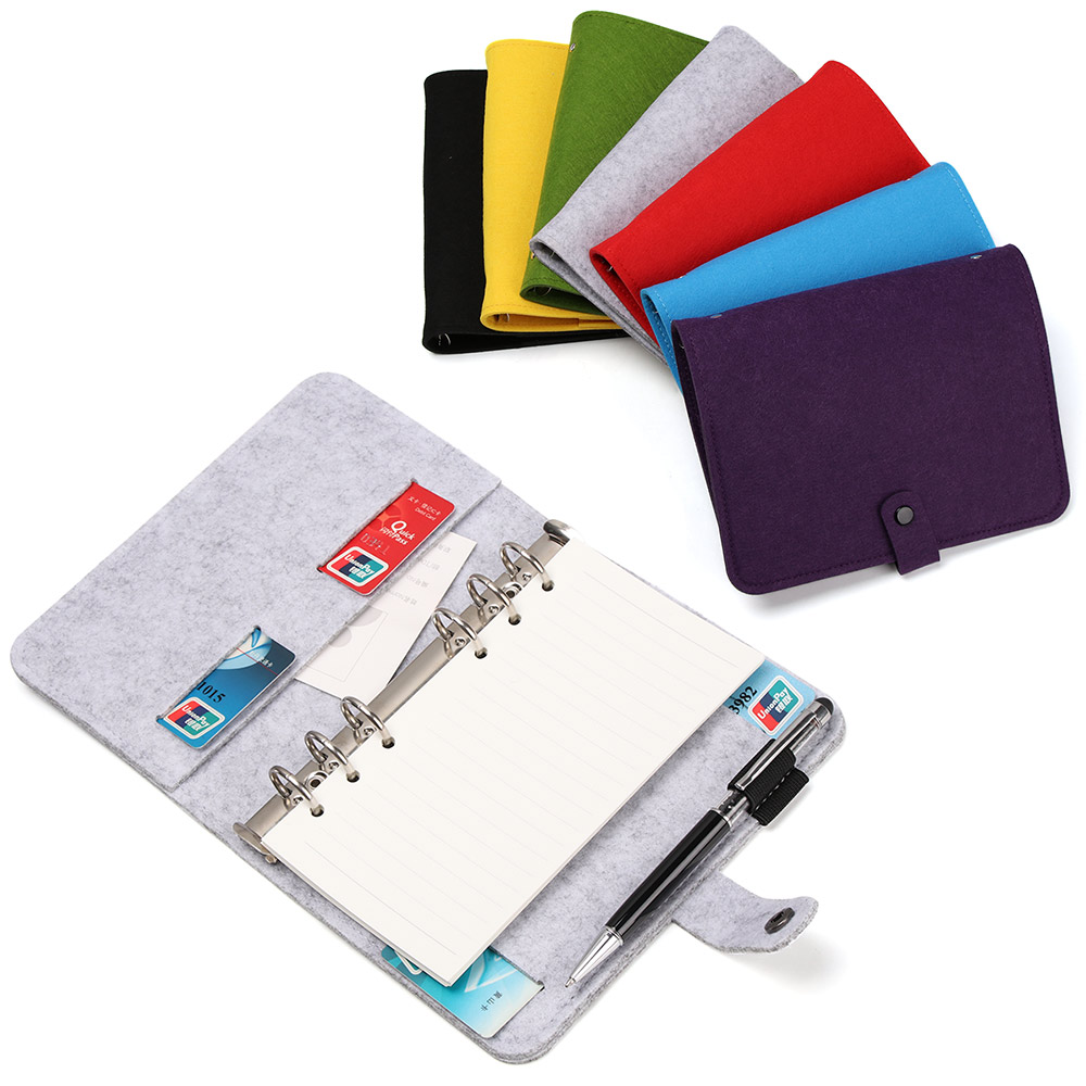A5 A6 Felt Shell Cloth Fabric Notebook Paper Planner Inner Page Ring ...