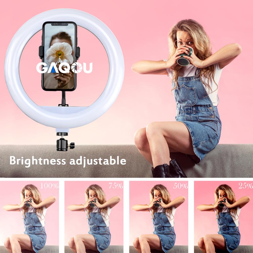 12 30cm Photography Led Selfie Ring Light Dimmable Lamps Camera Phone Photo Lamp With Tripod