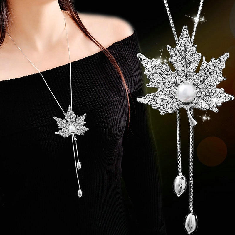 Long Flower Necklaces & Pendants for Women Collier Femme Maxi Fashion Geometric Fashion Statement Colar Accessories Jewelry 2020